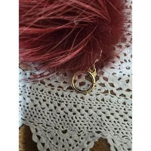 Michael Kors Fur Pop-pom Keychain Bag Charm Red Black Fuzzy Purse Clip Logo Tag
